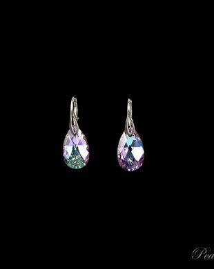 Cercei cristale Swarovski Picaturi 22 mm argint