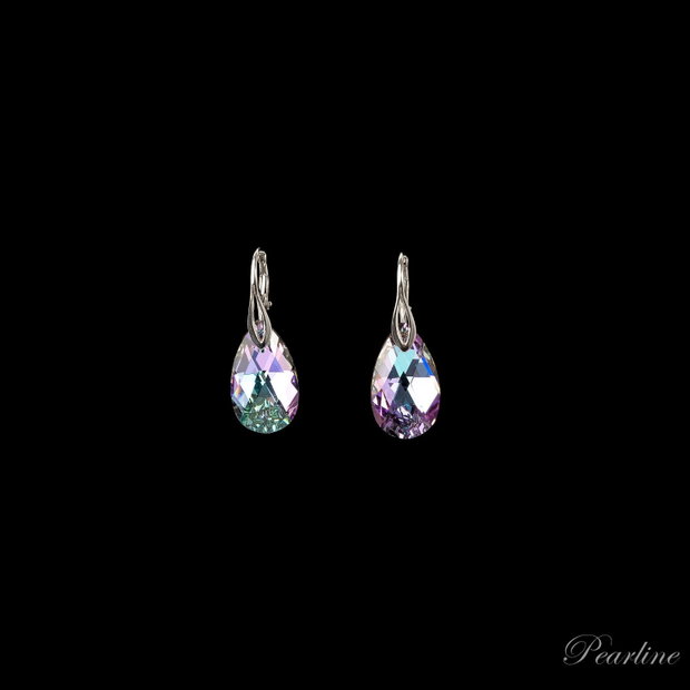 Cercei cristale Swarovski Picaturi 22 mm argint
