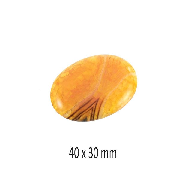 Cabochon Agata Crackle, 40 x 30 mm, CSP-261
