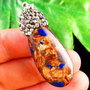 Pandant copper bornite lapis lazuli