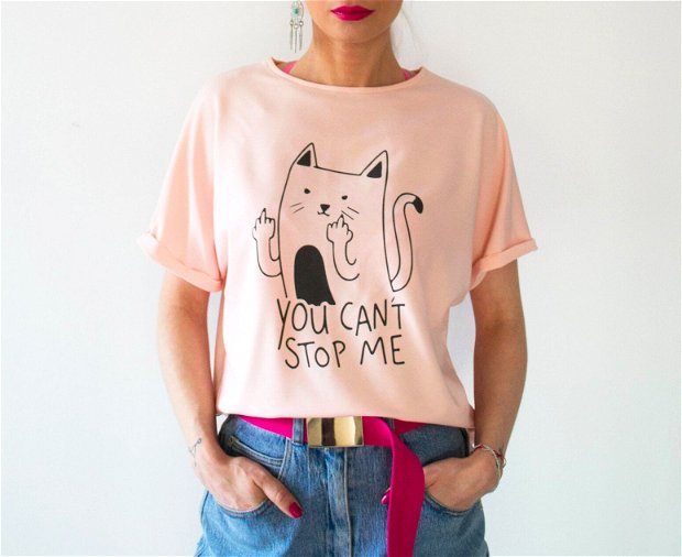 Tricou print digital ''you can't stop me''