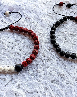 Set Volcano Love - Roca Vulcanica Rosie, Alba si Neagra