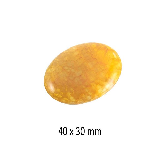 Cabochon Agata Crackle, 40 x 30 mm, CSP-263