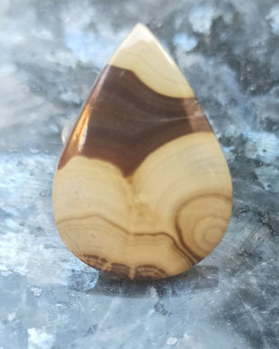 Inel din piatra naturala Schalenblende si argint 925