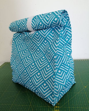 Lunchbag lavabil - gentuță pt prânz - TURCOAZ