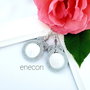 Cercei argintii soutache cu sidef