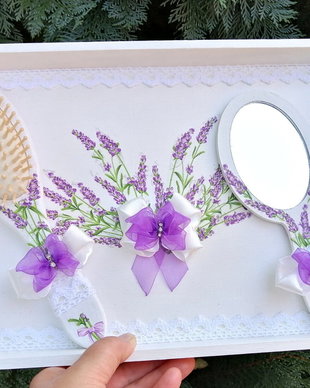 Set gatitul miresei Set pentru nunta Set nunta  lavanda