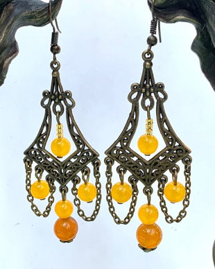 CERCEI LUNGI SUN DROPS-agate,toho,bronz