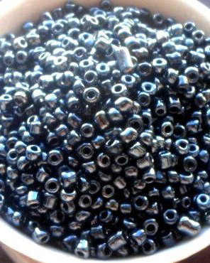 Margele nisip petrol metalizat 3 mm 50 g.