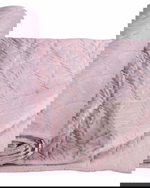 Pled roz din bumbac cu model deosebit
