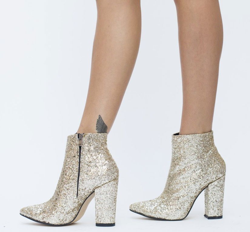 Botine Glamore Aurii
