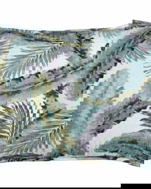 Fata de perna  verde cu alb din bumbac