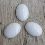 Cabochon jad alb, 30x21 mm