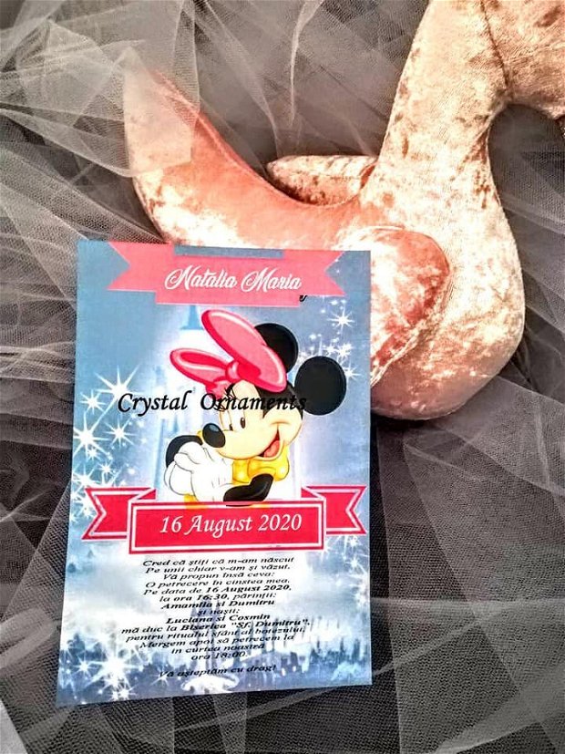 Invitatie botez Minnie mouse