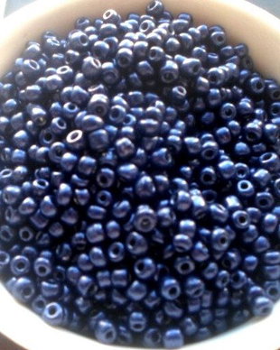 Margele nisip blue marin lucios 3 mm 30 g.