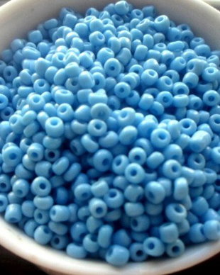 Margele nisip blue deschis mat 3 mm 100 g.