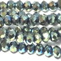 Cristale din sticla, rondelle, 4x3 mm, DarkOliveGreen