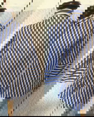 ETERNA CAMASA STRIPE CU PEPLUM