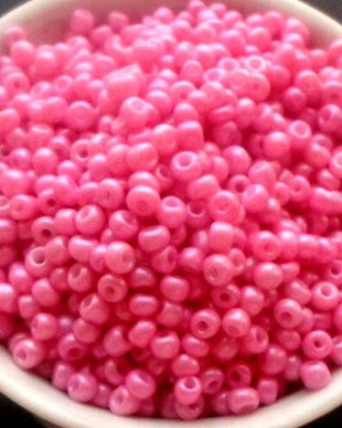 Margele nisip roz perlat deschis 3 mm 30 g.