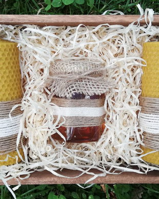Set cadou lumânări ceară naturală