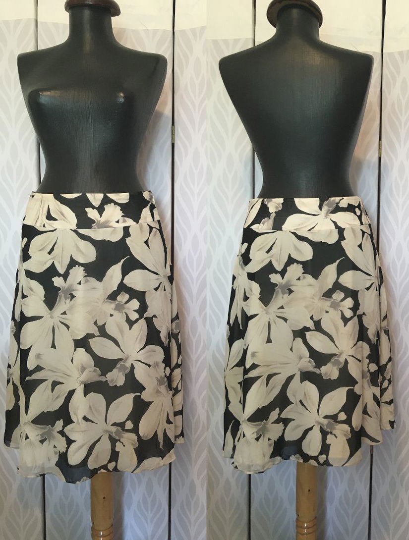BANANA REPUBLIC FUSTA MIDI MATASE NATURALA