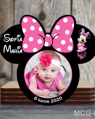 Magneti marturii botez decupati Minnie pentru fetite