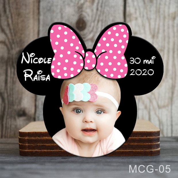 Magneti marturii botez decupati Minnie pentru fetite
