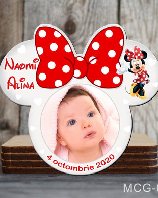 Marturii botez personalizate Minnie Mouse
