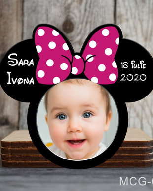 Magneti marturii botez decupati Minnie pentru fetite