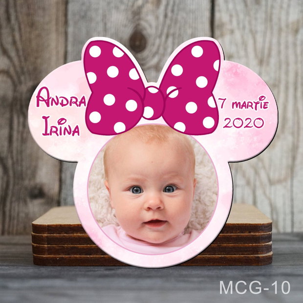 Magneti marturii botez decupati Minnie pentru fetite