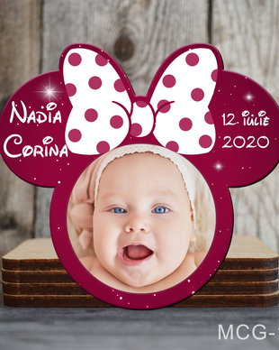 Magneti marturii botez decupati Minnie pentru fetite