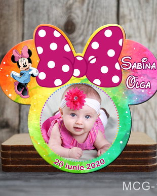 Magneti marturii botez decupati Minnie pentru fetite