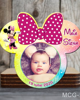 Magneti marturii botez decupati Minnie pentru fetite