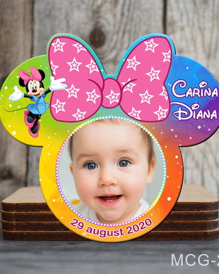 Magneti marturii botez decupati Minnie pentru fetite
