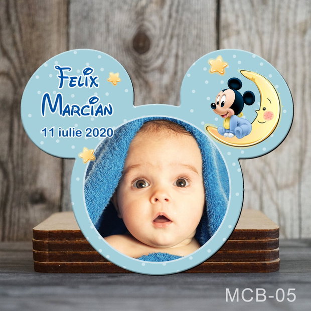 Magneti marturii botez handmade baieti Mickey Mouse