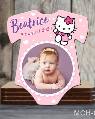 Magneti marturii botez decupati Body pentru fetite - Hello Kitty