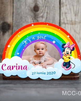 Magneti marturii botez decupati curcubeu pentru fetite
