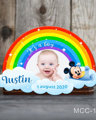 Marturii botez baieti magneti curcubeu Mickey Mouse