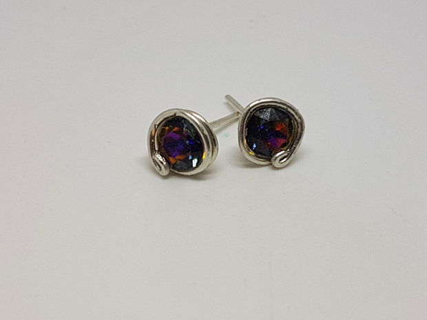 Cercei din argint,cercei cu swarovski,cercei handmade.