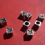Cub model 2 din argint .925 partial antichizat aprox 6x6 mm