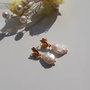 Cercei perle white freshwater