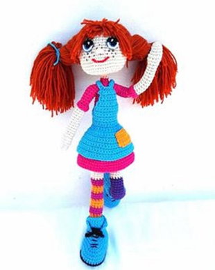 Papusa Pippi Sosetica crosetata
