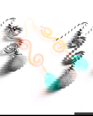 cercei turcoaz 36228