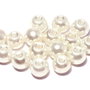 Perle din sticla, 4 mm, ivory