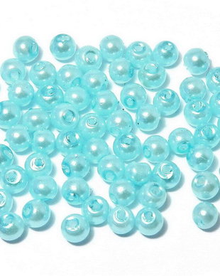 Perle din sticla, 4 mm, turcoaz