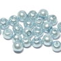 Perle din sticla, 6 mm, bleu