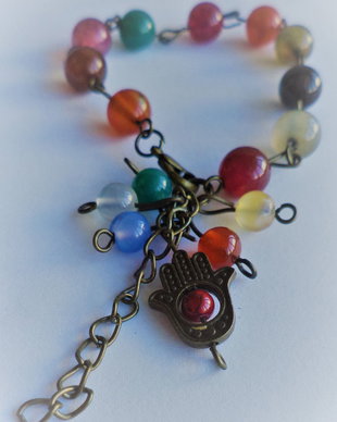 Set bratara si cercei cu agate - vintage