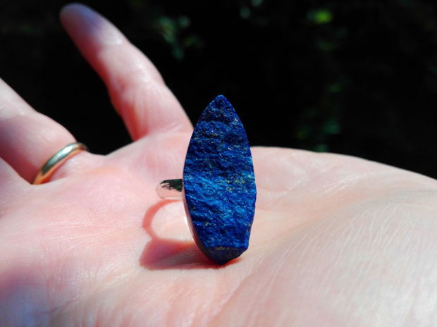 REZERVAT - Inel Lapis lazuli druzy si Argint 925 - IN815 - Inel reglabil lapis lazuli, inel pietre semipretioase, cadou aniversare / Craciun / 8 martie / Dragobete / Valentine's Day sotie / prietena, cristale vindecatoare, inel piatra mare