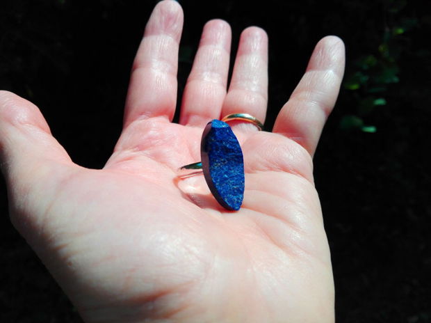 REZERVAT - Inel Lapis lazuli druzy si Argint 925 - IN815 - Inel reglabil lapis lazuli, inel pietre semipretioase, cadou aniversare / Craciun / 8 martie / Dragobete / Valentine's Day sotie / prietena, cristale vindecatoare, inel piatra mare