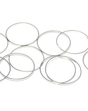 Link din alama, rotund, platina, 22 mm
